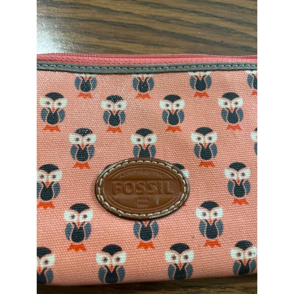 Fossil owl mini credit card holder change purse small bag - Picture 4 of 12